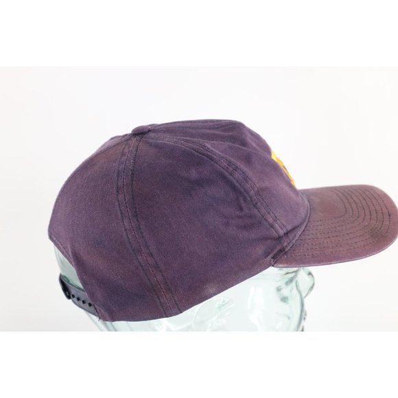 Vintage 90s Distressed Block M University of Michigan Snapback Hat Cap Blue - Picture 6 of 10